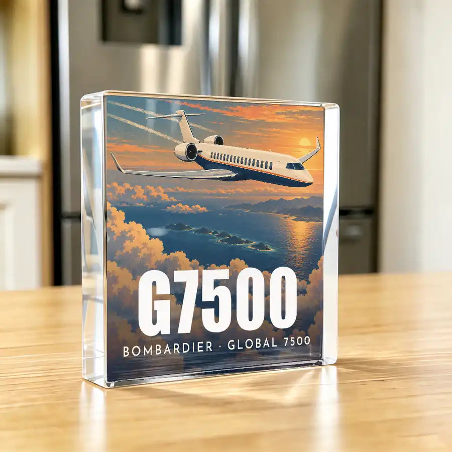 Bombardier Global 7500 - Crystal Ornament - 3D - Kitchen