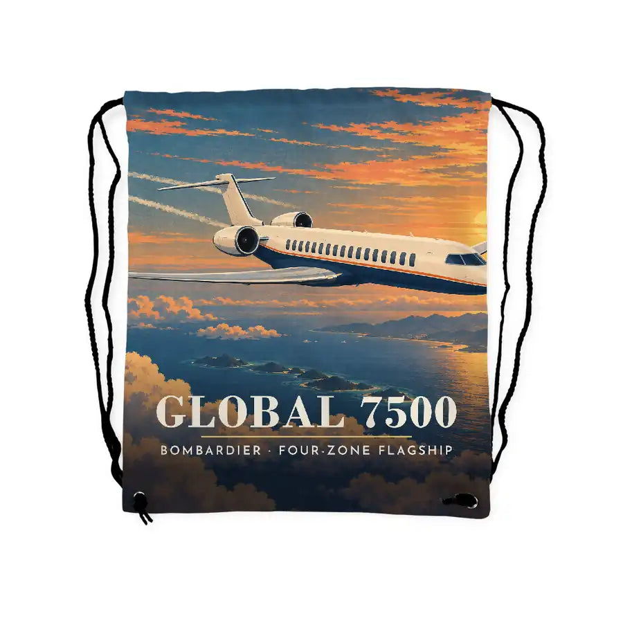 Bombardier Global 7500 - Drawstring Bag - 3D Scene
