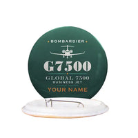 Thumbnail for Bombardier Global 7500 - Heritage + Name - Pin - Dark Green
