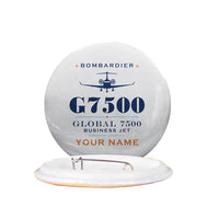 Thumbnail for Bombardier Global 7500 - Heritage + Name - Pin - White