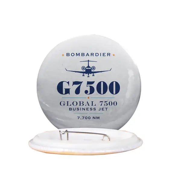 Bombardier Global 7500 - Heritage - Pin - Light Gray