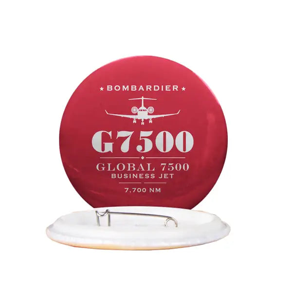 Bombardier Global 7500 - Heritage - Pin - Red