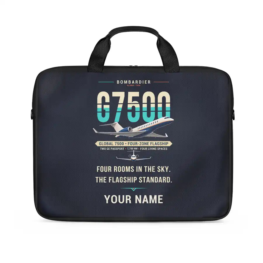 Bombardier Global 7500 - Original + Name - Laptop Bag