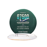 Thumbnail for Bombardier Global 7500 - Original + Name - Pin - Dark Green