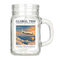 Thumbnail for Bombardier Global 7500 - Poster - Cocktail Glass (Mason Jar)