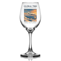 Thumbnail for Bombardier Global 7500 - Poster - Wine Glass