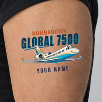 Thumbnail for Bombardier Global 7500 - Tattoo - Cartoon + Name - Man