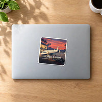 Thumbnail for Bombardier Global 8000 - 3D + Name - Square Sticker - MacBook