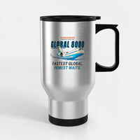 Thumbnail for Bombardier Global 8000 - Cartoon - Stainless Steel with Holder - Silver