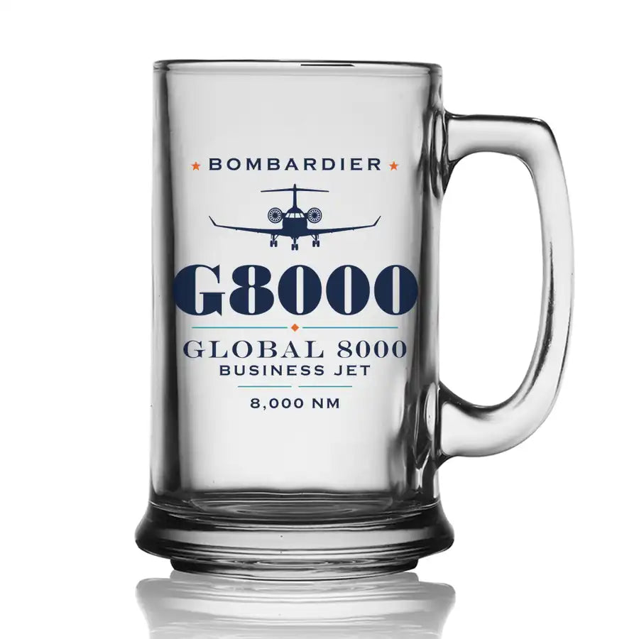 Bombardier Global 8000 - Heritage - Beer Glass with Holder