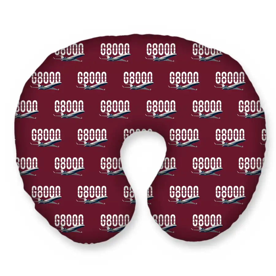 Bombardier Global 8000 - Original Seamless - Travel Pillow - Burgundy