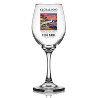 Thumbnail for Bombardier Global 8000 - Poster + Name - Wine Glass