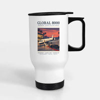 Thumbnail for Bombardier Global 8000 - Poster - Stainless Steel with Holder - White