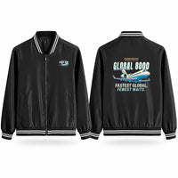 Thumbnail for Bombardier Global 8000 Stylish Jackets - Baseball Collar - Cartoon - Black