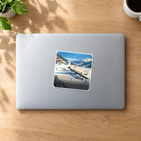 Thumbnail for Bombardier Global Express - 3D + Name - Square Sticker - MacBook