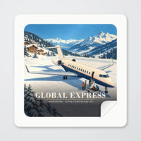 Thumbnail for Bombardier Global Express - 3D - Square Sticker - Peel