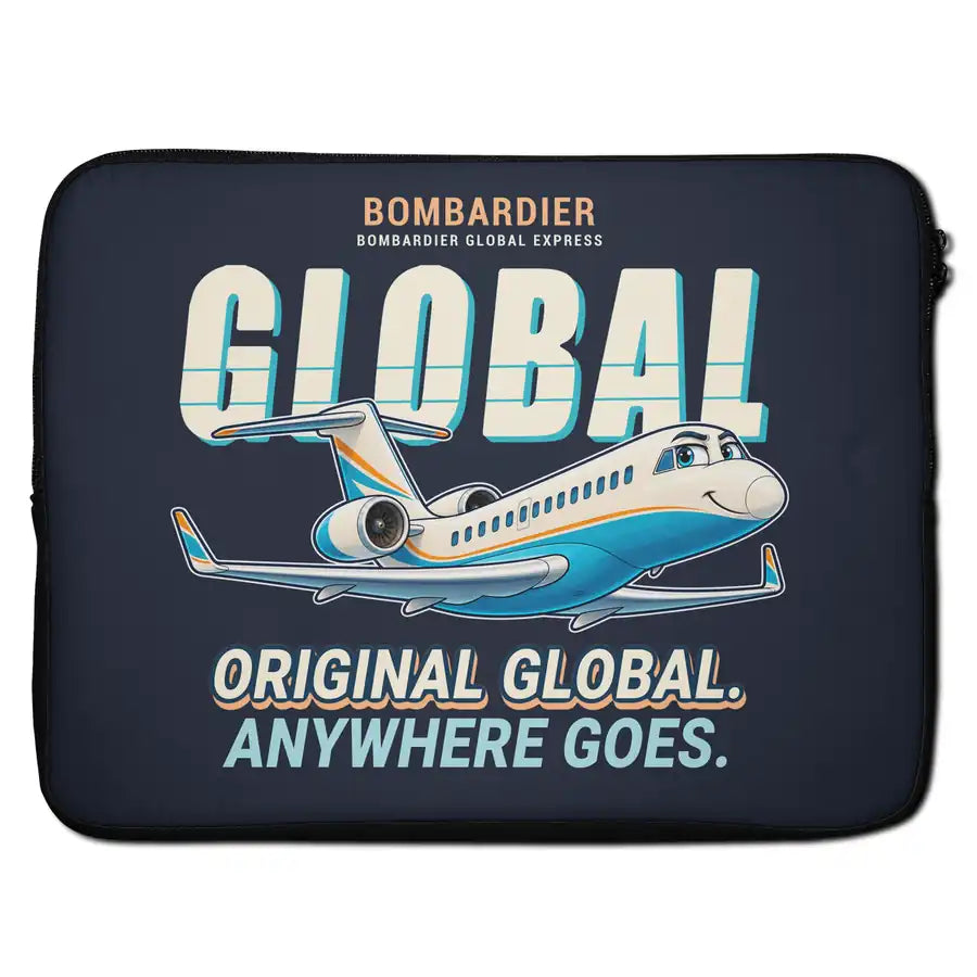 Bombardier Global Express - Cartoon - Laptop Sleeve
