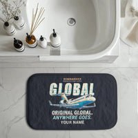 Thumbnail for Bombardier Global Express - Cartoon + Name - Bath Mat