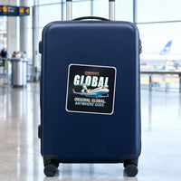 Thumbnail for Bombardier Global Express - Cartoon - Square Sticker - Suitcase