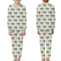 Thumbnail for Bombardier Global Express - Children Pajamas - Cartoon Pattern - Beige