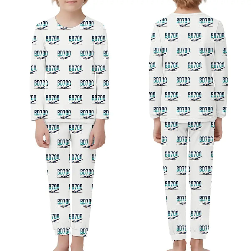 Bombardier Global Express - Children Pajamas - Original Pattern - White