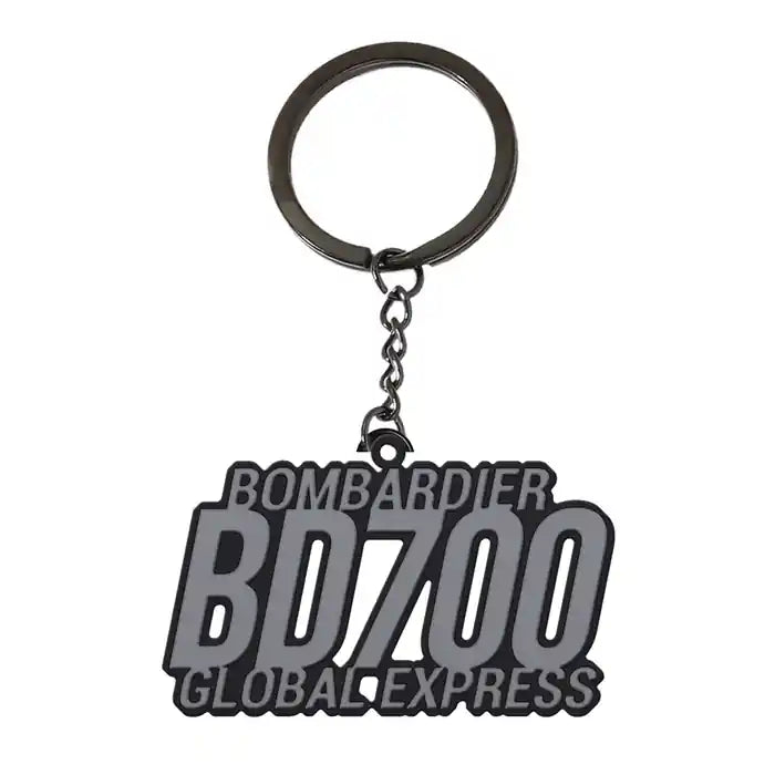 Bombardier Global Express - Hollow Key Chain - Tag - Black