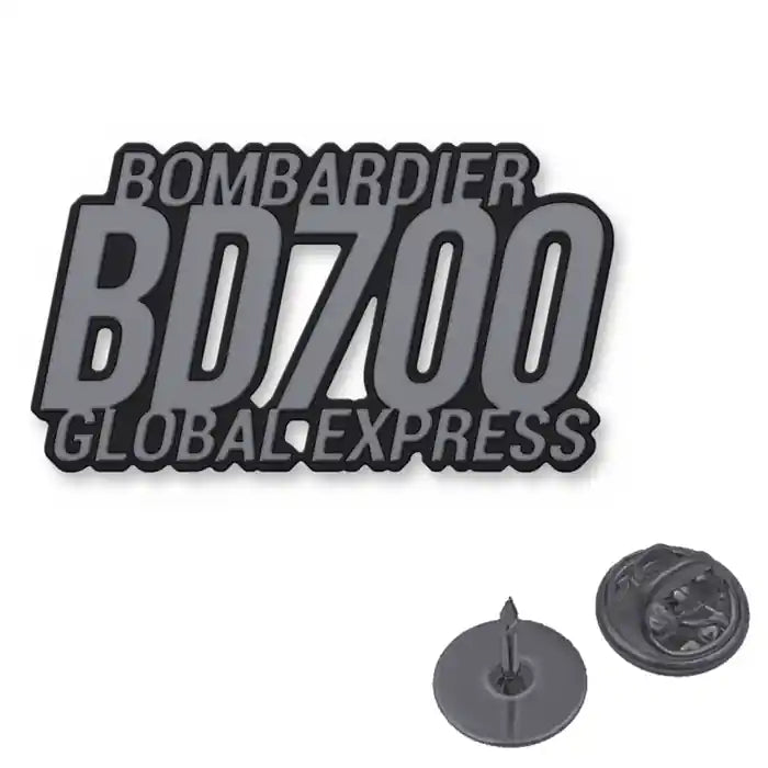 Bombardier Global Express - Hollow Pin - Tag - Black