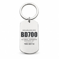 Thumbnail for Bombardier Global Express - Key Chain - Tag - Silver