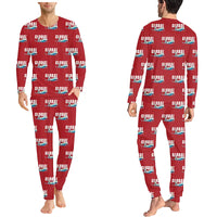 Thumbnail for Bombardier Global Express - Men Pajamas - Cartoon Pattern - Red