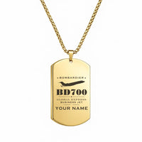 Thumbnail for Bombardier Global Express - Necklace - Heritage + Name - Gold