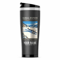 Thumbnail for Bombardier Global Express - Poster + Name - Stainless Steel (No Holder) - Gray