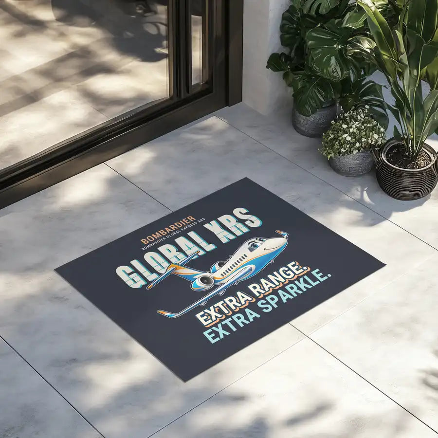 Bombardier Global Express XRS - Cartoon - Door Mat