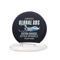 Thumbnail for Bombardier Global Express XRS - Cartoon + Name - Pin - Black