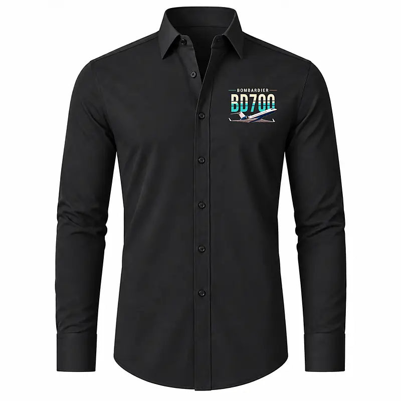 Bombardier Global Express XRS - Long Sleeve Shirt - Original - Black