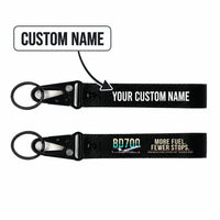 Thumbnail for Bombardier Global Express XRS Hawk-Shaped Key Chains - Black - Original - Personalized