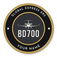 Thumbnail for Bombardier Global Express XRS Patches - Circle + Name - Black Gold