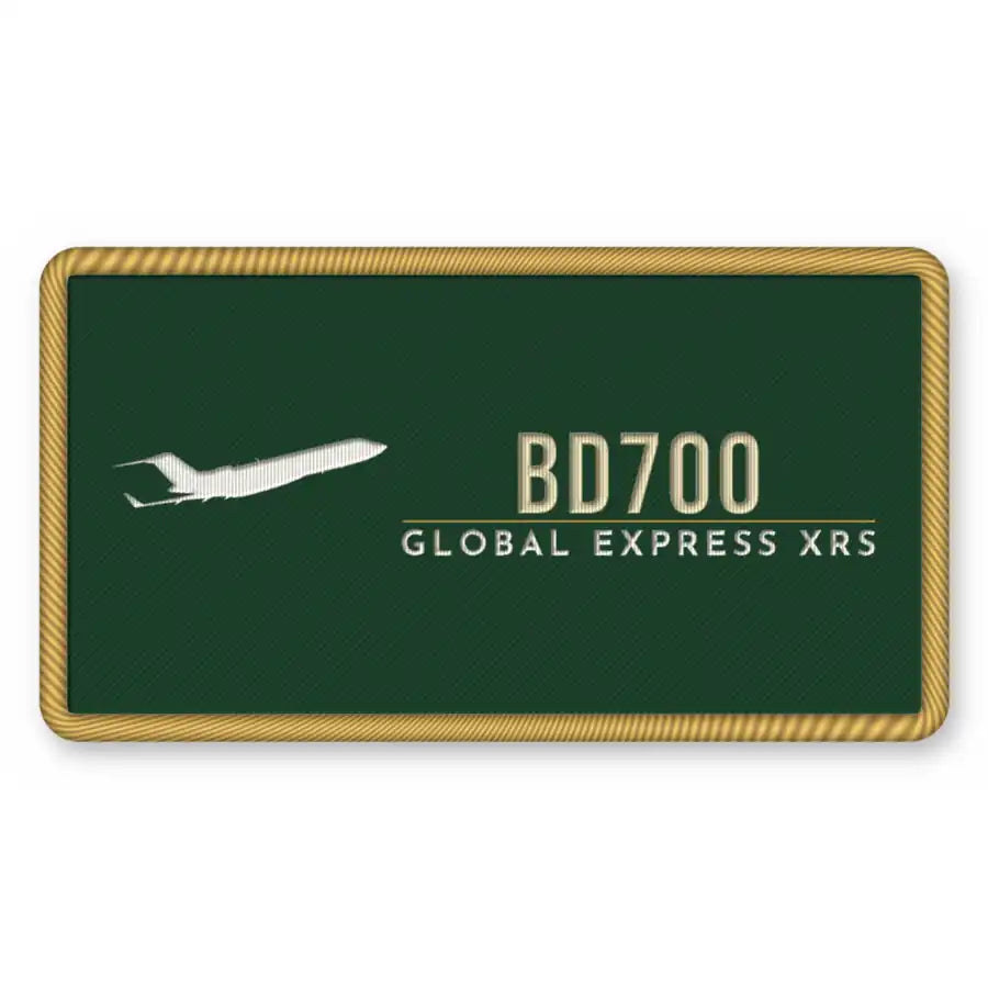 Bombardier Global Express XRS Patches - Rectangle - Forest Gold