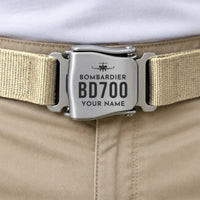 Thumbnail for Bombardier Global Express XRS - Seat Belt - Heritage + Name - Beige