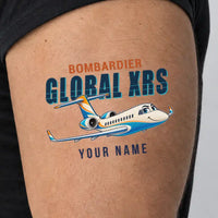 Thumbnail for Bombardier Global Express XRS - Tattoo - Cartoon + Name - Man