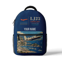 Thumbnail for Bombardier Learjet 23 - 3D Backpack - Blue + Name