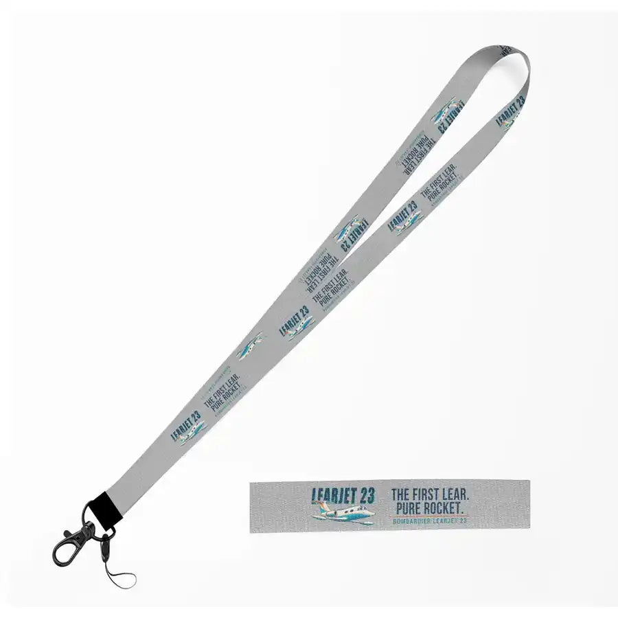Bombardier Learjet 23 Lanyard & ID Holders lanyard - Cartoon - Light Gray