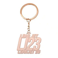 Thumbnail for Bombardier Learjet 23 - Hollow Key Chain - Tag - Rose gold