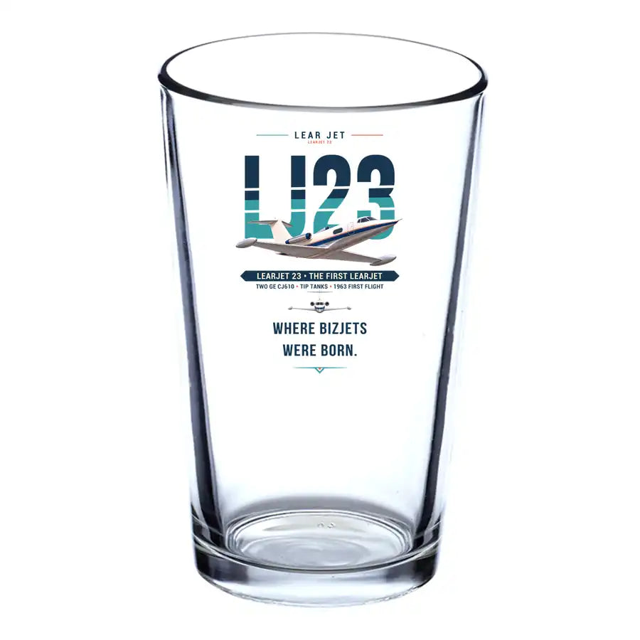 Bombardier Learjet 23 - Original - Beer & Water Glass