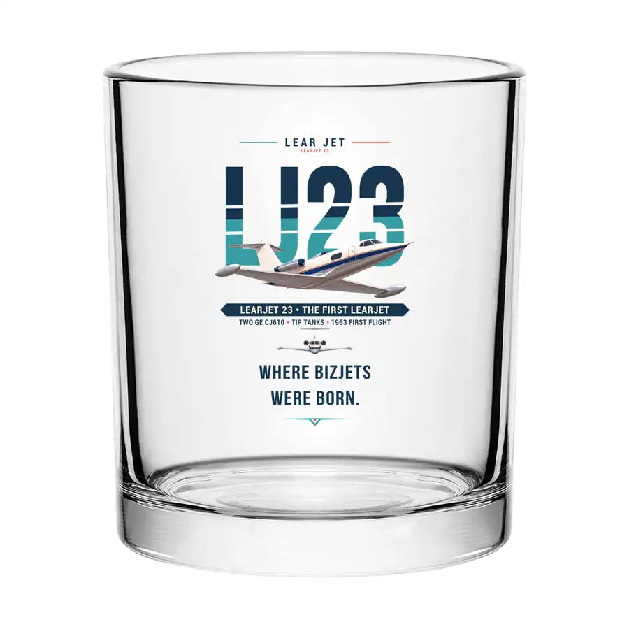 Bombardier Learjet 23 - Original - Special Whiskey Glass