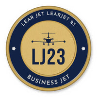 Thumbnail for Bombardier Learjet 23 Patches - Circle - Navy Gold