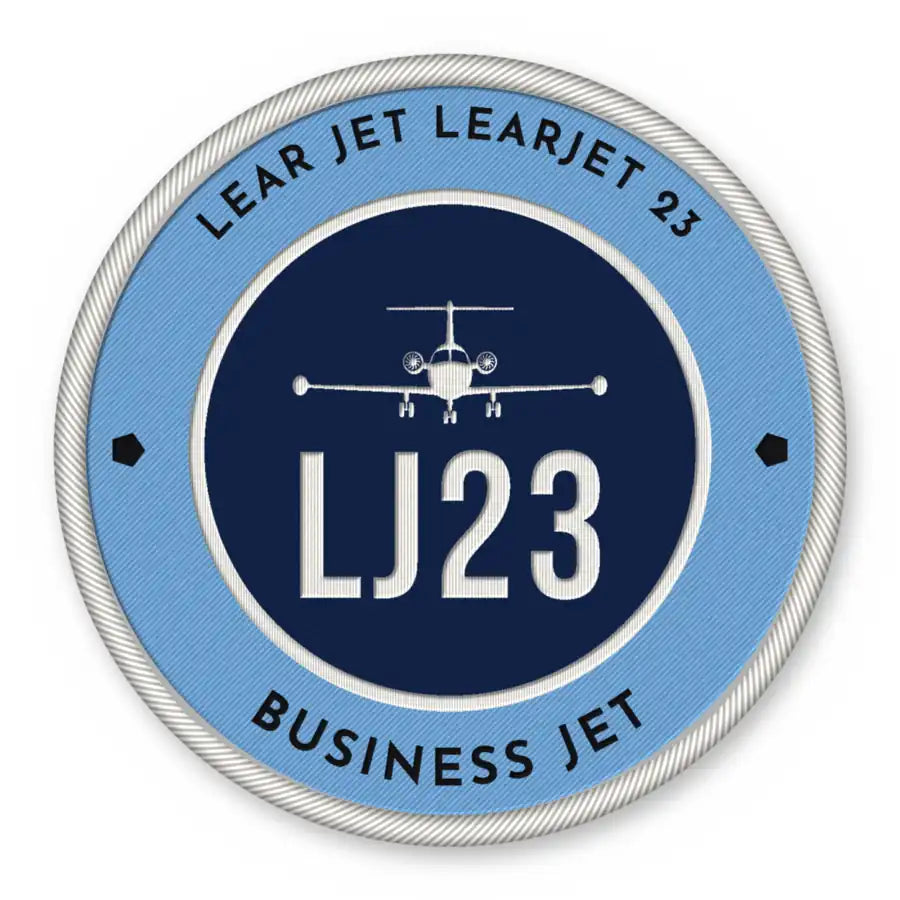 Bombardier Learjet 23 Patches - Circle - Sky Navy