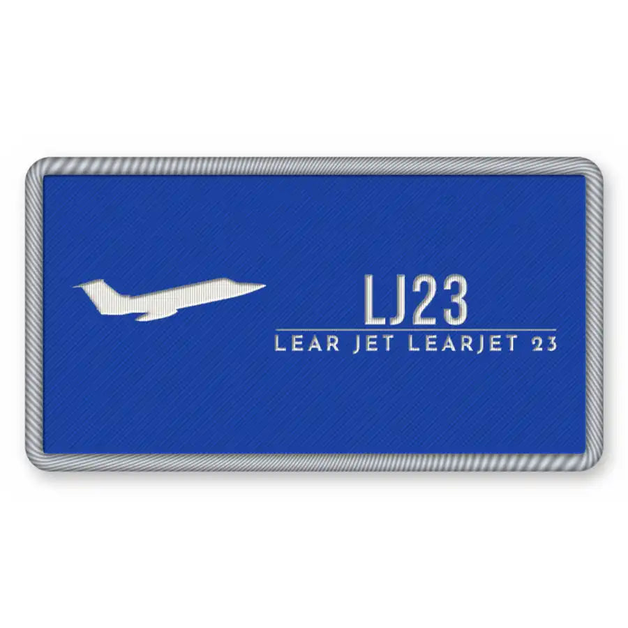 Bombardier Learjet 23 Patches - Rectangle - Royal White