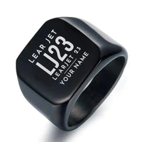 Thumbnail for Bombardier Learjet 23 - Ring - Tag + Name - Black