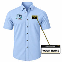 Thumbnail for Bombardier Learjet 23 - Short Sleeve Shirt - Original - Light Blue + NAME