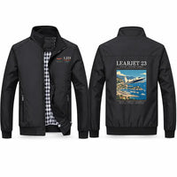 Thumbnail for Bombardier Learjet 23 Stylish Jackets - Stand Collar - Poster - Black